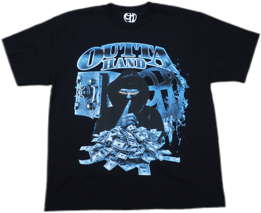 HEAVYWEIGHT BLACK "BLUE HEIST" TEE