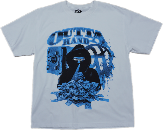 HEAVYWEIGHT WHITE "Blue Heist" TEE